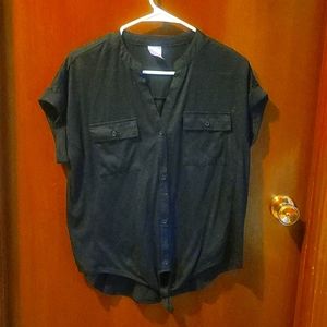 FREE with purchase - Black button up T with tie